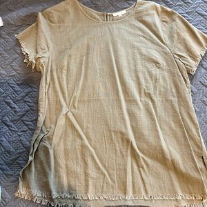 Olive green cotton shirt